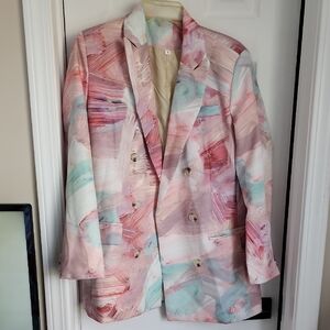 Pastel Abstract Blazer